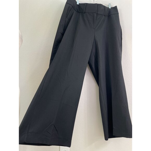 NEW Lane Bryant Womens Plus 20 Perfect Drape Wide Leg Black Pants High Rise - Picture 3 of 9